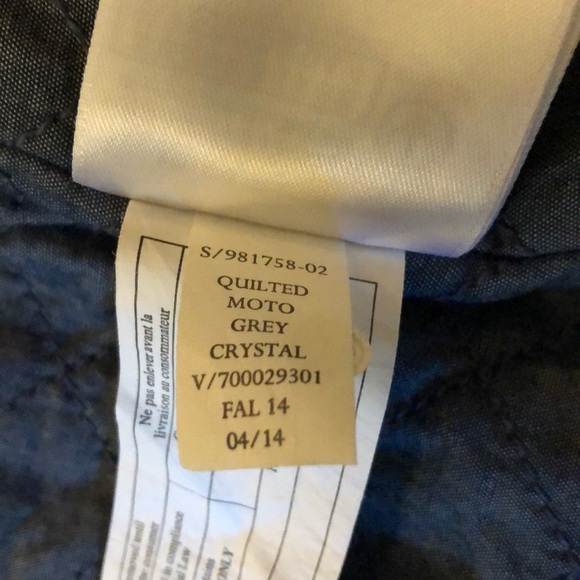 NWT GAP Quilted Moto Grey Crystal Jacket - Picture 6 of 6